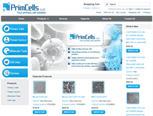 Tablet Screenshot of primcells.com